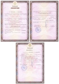 Образец лицензии Министерства культуры на реставрацию